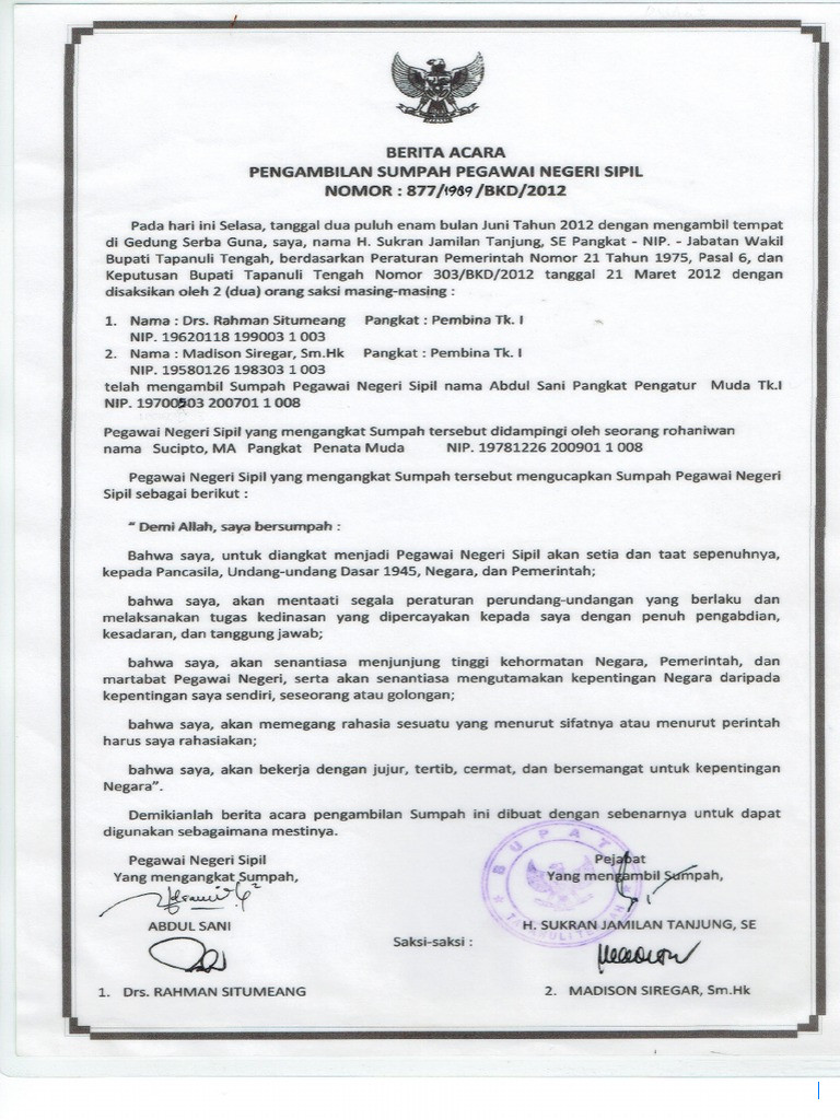 575 ASN Baru Kabupaten Yapen Lantik Sumpah Janji