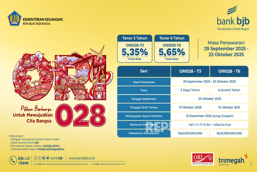 Bank bjb Mudahkan Investasi Masyarakat dengan ORI028